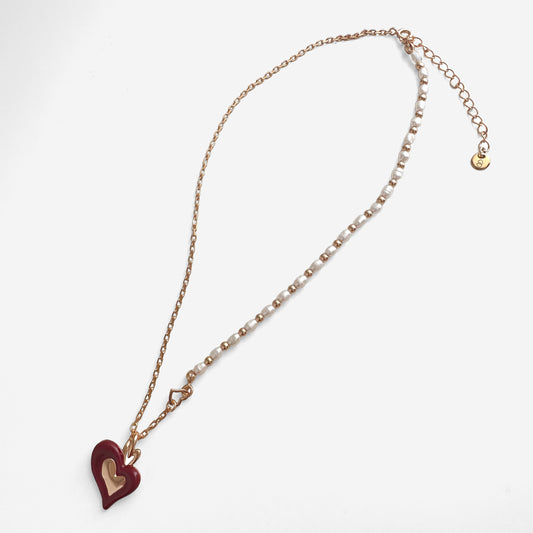 Aubrie Heart Pendant Necklace by Deduet