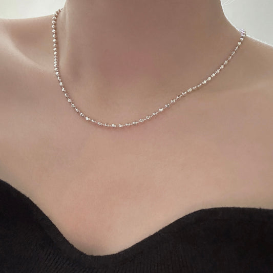 Gia Silver Beads Necklace