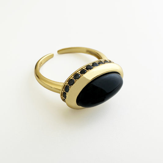 Kiara Adjustable Gemstone Ring by Deduet
