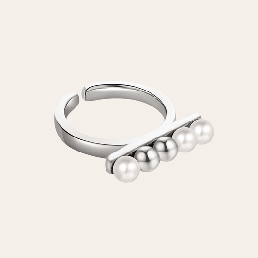 Anita Adjustable Pearl Ring by Deduet