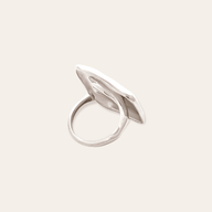 Bella Adjustable Square Ring in Silver by Deduet