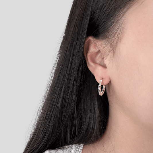 Gia Silver Hoop Earrings