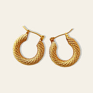Ginger Mosaic Hoop Earrings by Deduet