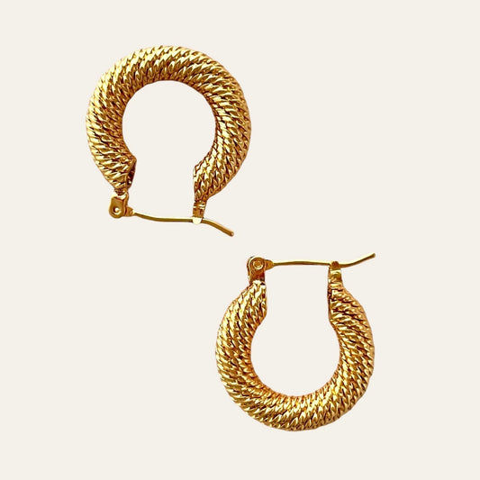 Ginger Mosaic Hoop Earrings