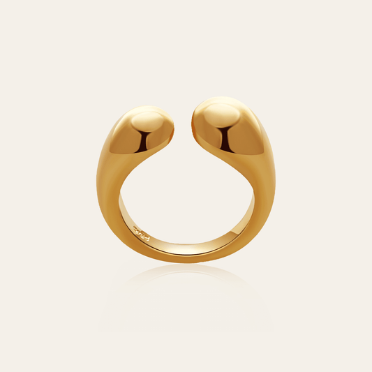 Nora Adjustable Ring in Gold by Deduet