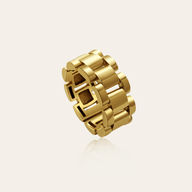 Phoenix Watch Band Adjustable Ring in Gold by Deduet